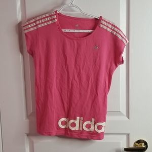 Adidas hot pink workout top